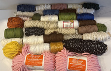 HUGE Lot Vintage  34 Macrame Braid Cord Spools  Bonnie Herculon Craft Rope WOW
