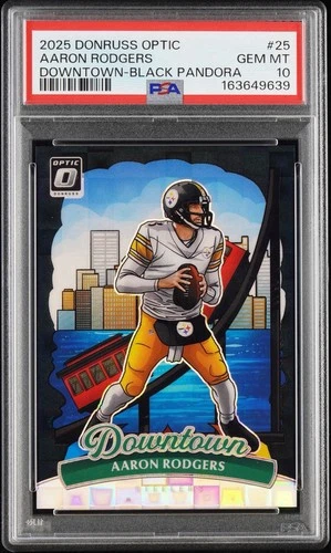 2025 Donruss Optic Aaron Rodgers Black Pandora (PSA 10)