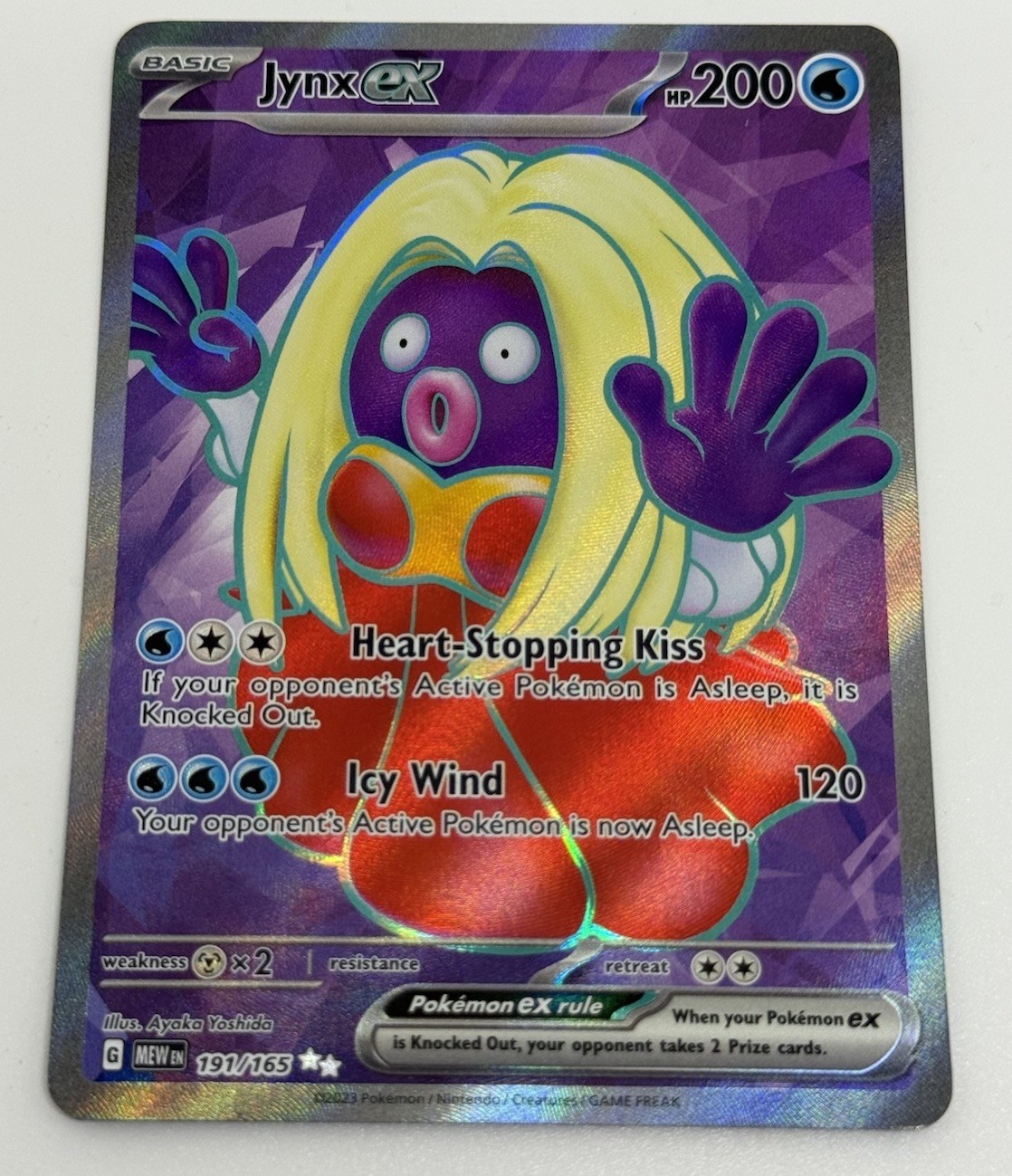 Jynx ex 191/165 Holo Ultra Rare 151 Pokemon Card