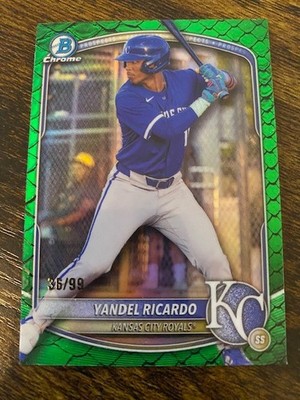 Yandel Ricardo - 2025 Bowman Draft Chrome - Green Reptilian Refractor #36/99