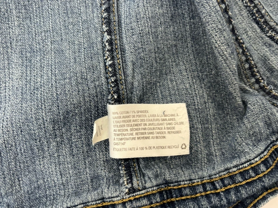 Chaqueta vaquera azul sin mangas Cherokee para niñas talla L 10/12 algodón con botones O Foto 4 de 4