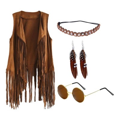 Hippie-Kostüme, Kleidung, Halloween, Damen, Hippie-Accessoires für Frauen