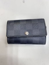 a3S Louis Vuitton Multicre 6 Damier Graphite Black Wallet 876