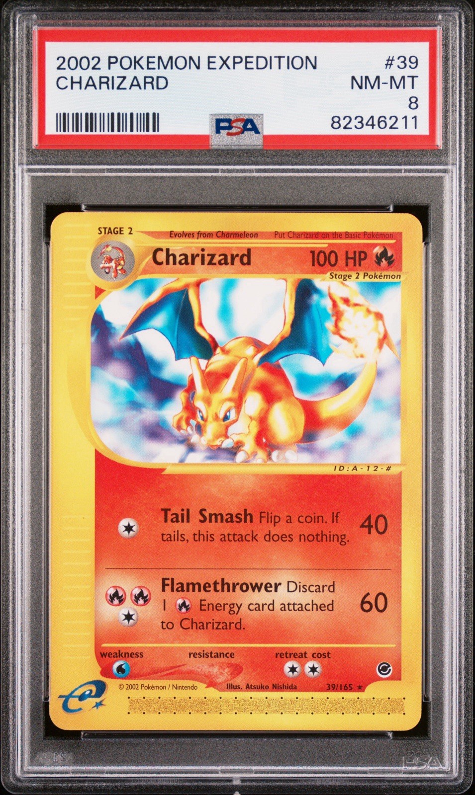 2002 POKEMON EXPEDITION #39 CHARIZARD PSA 8