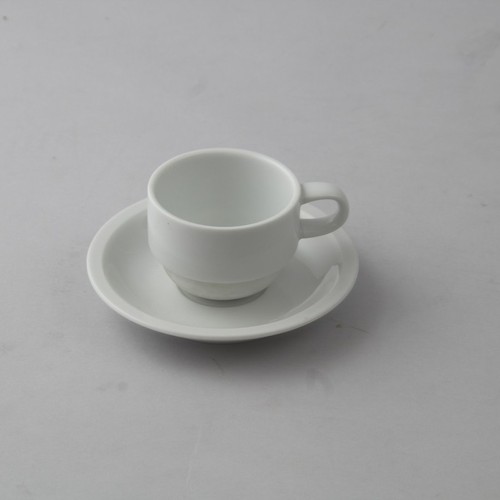 Set 6 Tazze Caffè Impilabili 90 cc Porcellana - Senza Piattino - Tabletop - Foto 2 di 2