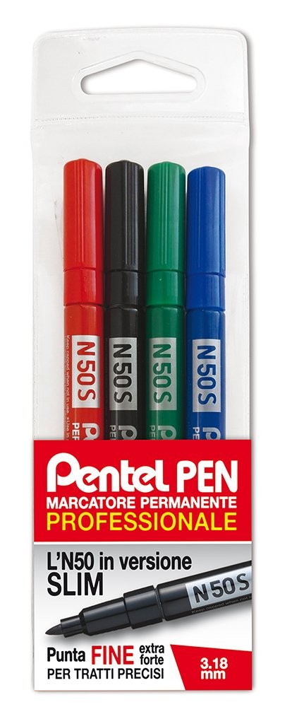 Pentel Permanent Marker N50S Slim Fine Tip Pocket Assorted 4390₽
