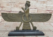 Faravahar at the Front Gate of the Zoroastrian Fire Temple Irooni Bronze Sale NR