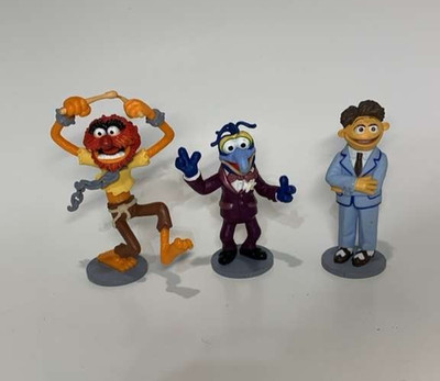 Set of 3 Disney Muppets PVC Figures Cake Toppers 3'' Gonzo Animal Walter