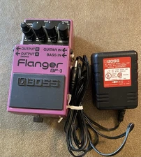 Boss BF-3 Flanger Guitar Effect Pedal W/ Power Adapter