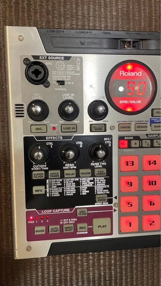 Roland SP-555 Sampler Groovebox Classic Model mit Netzteil getestet funktioniert - Bild 4 von 4