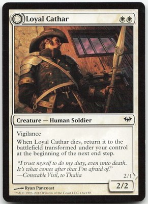 Loyal Cathar 13 Common Dark Ascension Lightly Played