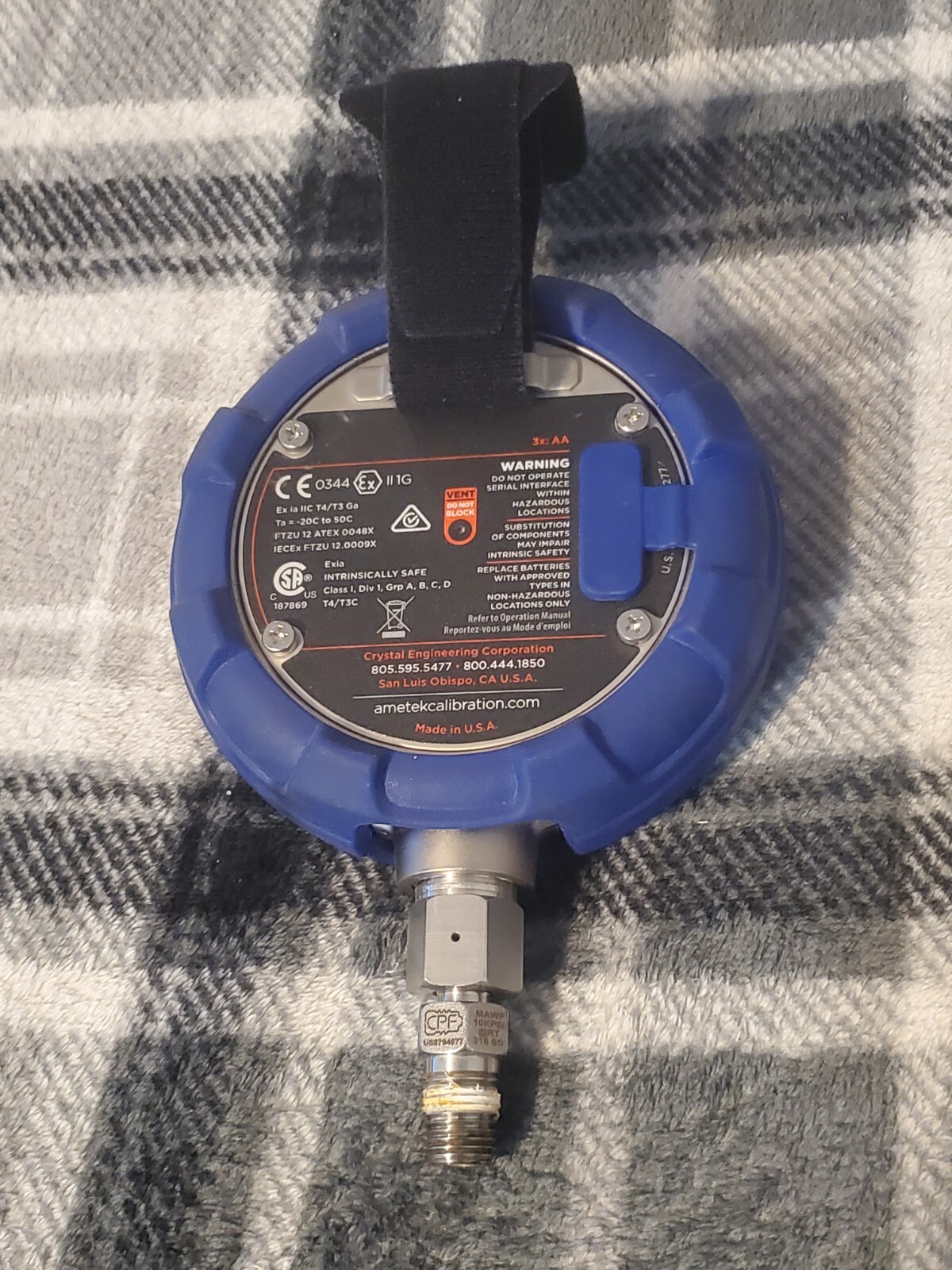 AMETEK CRYSTAL DIGITAL PRESSURE GAUGE 5000 PSI M1 eBay