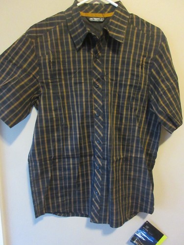 Mens New Arcteryx Ridgeline SS Shirt Size Small Color Black Bear 2012 Model