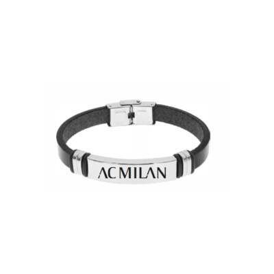 Bracciale Uomo AC Milan Ufficiale In Cordura Rosso E Nero - Regalo Perfetto Per Il Tifoso