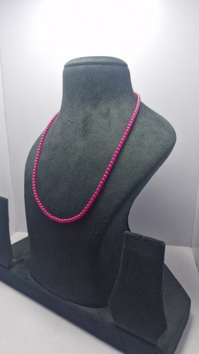 Natural Red Ruby Gemstone 925 Sterling Silver 18" String Jewelry Necklaces - Picture 4 of 9