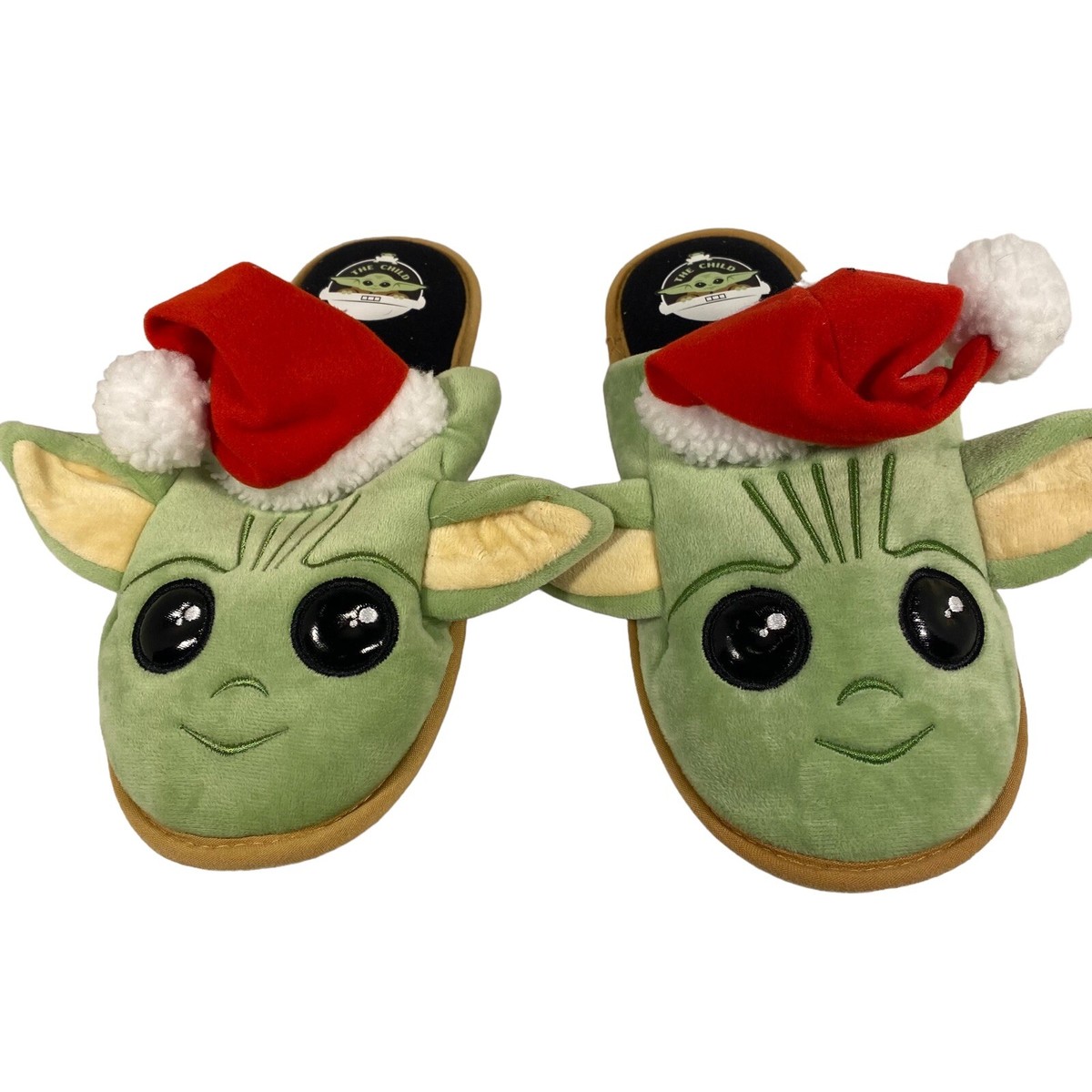Star Wars The Mandalorian Grogu (Baby Yoda) 3D Plush Slippers - Soft Non-Slip House Shoes For Kids & Adults