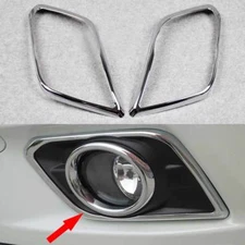 2*Chrome Front Fog Lamp Light Cover Trim fit 2014 2015 2016 Nissan Rogue X-Trail