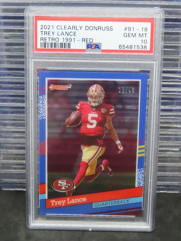 Trey Lance Panini Clearly Donruss Retro 1991 #9118 Red