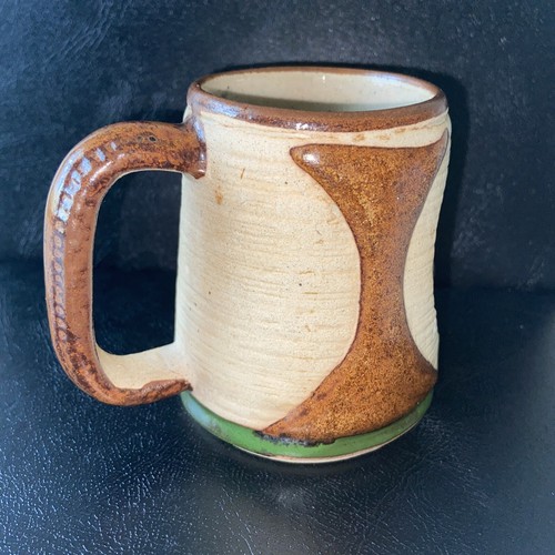 Vintage Tonala Keramik Becher mit Tukan Design glasiert signiert mexikanisch - Bild 8 von 12