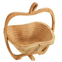 Obstkorb Aus Bambus, Faltbar, Ø 22,5 X 30 Cm, Wenko - Wenko