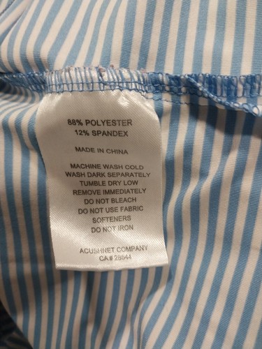 CAMISA POLO DE GOLF FOOTJOY PARA HOMBRE AZUL CLARO A RAYAS TALLA L ¡Lee! POLIÉSTER - Imagen 5 de 5