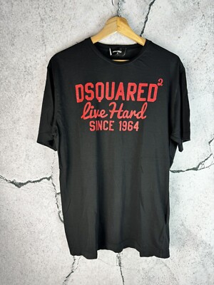 Men's Dsquared2 T-Shirt Luxury Big Logo Size Medium