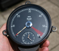 55-59 Mki Jaguar Vintage 6k 6000 Rpm Tachometer Gauge W Clock - Rn 746000