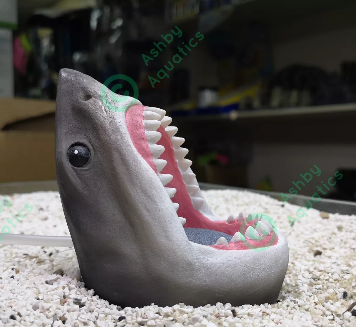 Air Stone Shark s Head Fish Tank Aquarium Jaws Bubble Decor Ornament