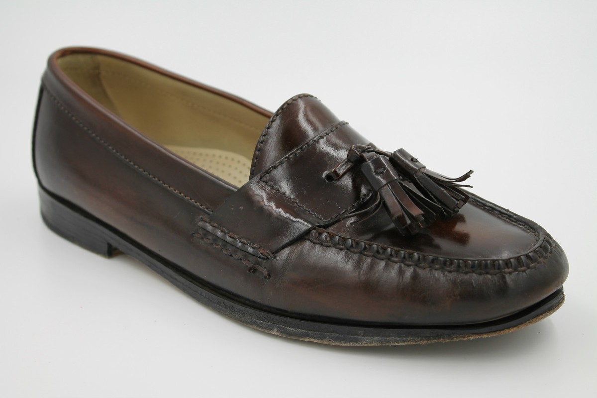 Cole-Haan City #3507 Brown Slip On Tassel Loafers Mens 8.5 D 