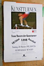 Plakat Kunstturnen 1991 China UdSSR Deutschland München Original DIN A1 Top!