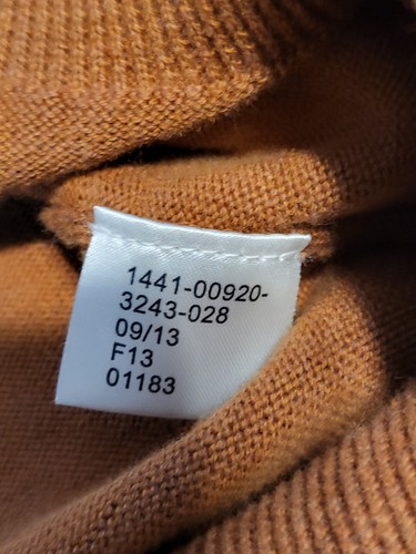 Maglione Jos A Bank 1/4 Zip Collo Maglia Uomo Tg L Arancione Pima Cotone Preppy Lavoro - Foto 7 di 8