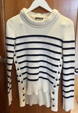 Alexander McQueen black and white stripe jumper - UK size 6/8