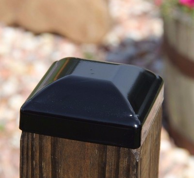 Steel post cap for 4x4 wood post, 3-1/2'' post cap, Powder coated and durable