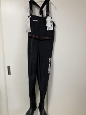 Shimano Hyper Wader [Chest High Cut Felt Sole] FF-055T Smoke Black [XL]