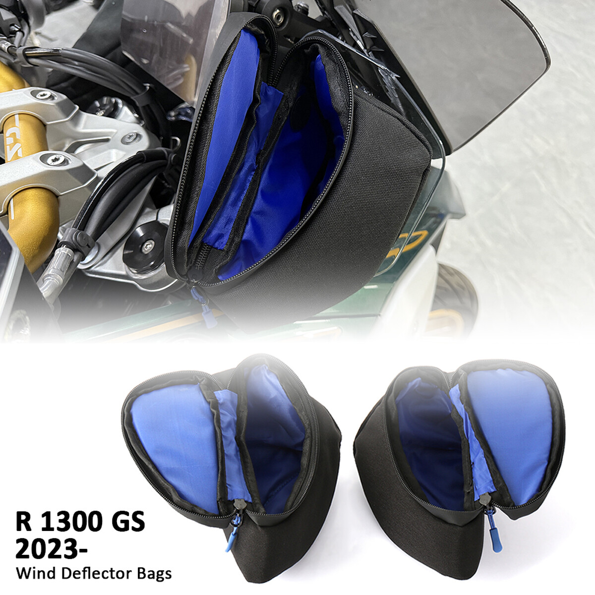 バッグ TYPE-G For BMW R1300GS 2023-2024 Front Wind Deflector Tool Bags Set 2Pcs