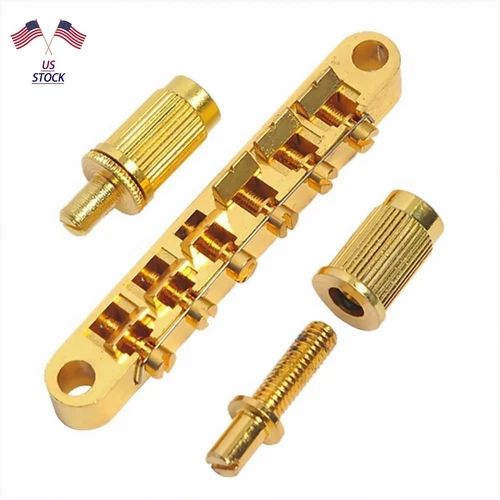 Tune-O-Matic Bridge Tailpiece Stop Bar For Epiphone LP Gibson SG Guitar GOLD c