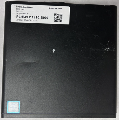 HP EliteDesk 800 G3 Mini, i5-7500T CPU @ 2.70GHz, 8GB, NO SSD/OS