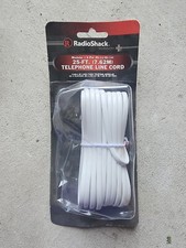 Radio Shack Telephone Line Cord 25 ft Modular 4 Pin RJ-11/RJ-14 NEW Damaged Box