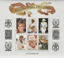 Sierra Leone 1997 - In Memoriam Princess Diana 1961-1997 Sheetlet - MNH