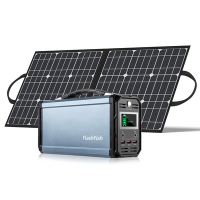 Flashfish G300+SP100 Solargenerator-Kit   300W 222Wh + 100W Solarpanel
