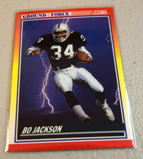 1990 Score football Ground Force #330 BO JACKSON Oakland Raiders