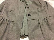 NEW J.Crew Women's Gray Suiting Jacket w/ Peplum and 3/4 Sleeve - 4