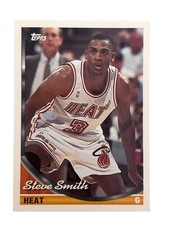 Excellent: Vintage 1993-94 topps Steve Smith Miami Heat Trading Card