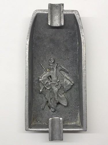 MASSIVE ASHTRAY JNA YUGOSLAV ARMY ENGINEERING UNIT DESK MODEL CAST ALUMINUM 50’s - Picture 11 of 19