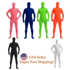 DH Zentai Suit Men's Spandex Halloween Full Body Face Covered Costume 