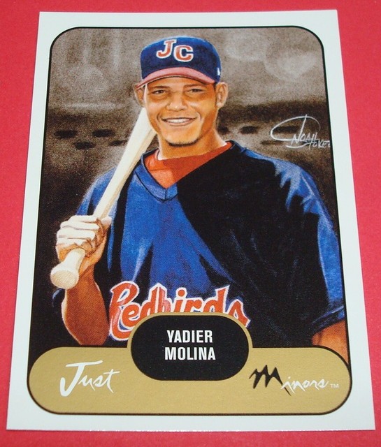 2002 JUST MINORS YADIER MOLINA ROOKIE CARD RC CARDINALS HOF MINT 
