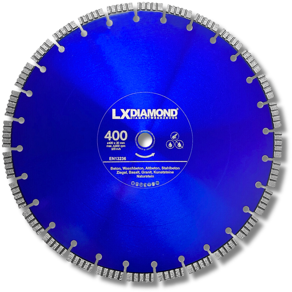 Lxdiamond Diamant-Trennscheibe 400Mm X 20,0 Granit Naturstein Kunststeine Beton-image