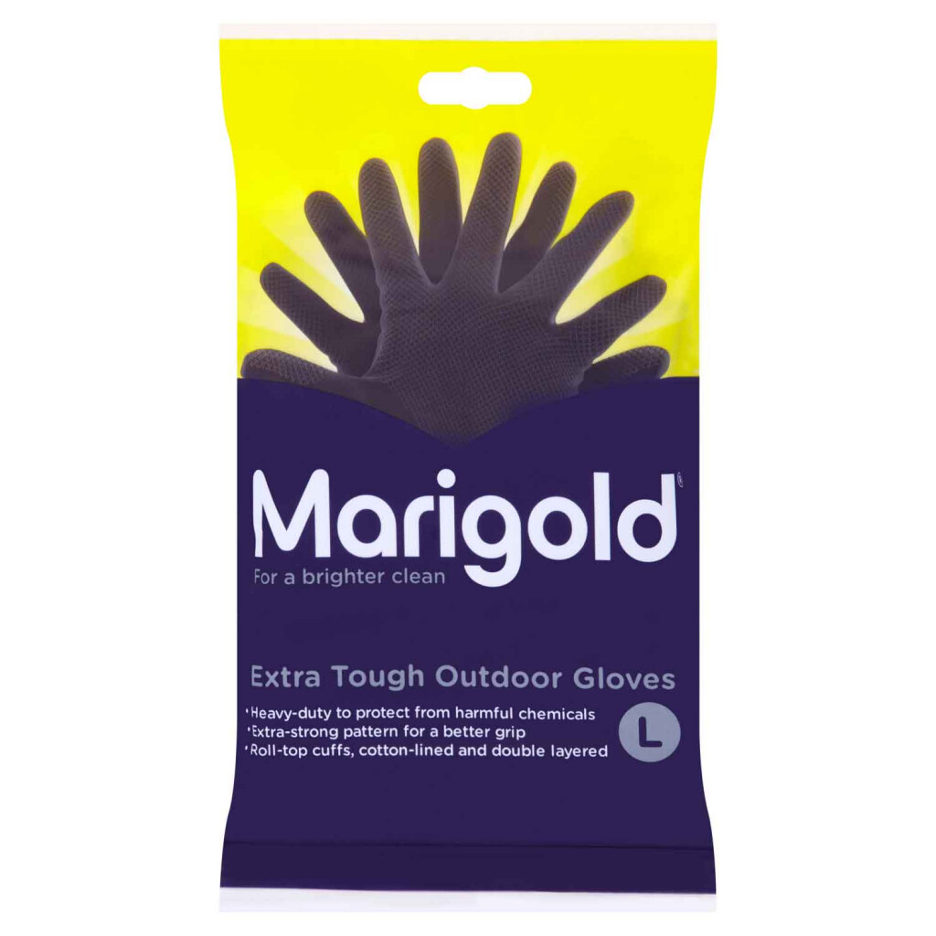 Marigold Extra Tough Latex Outdoor Gardening Rubber Cleaning Gloves - Large