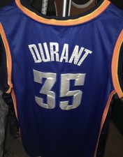 Adidas Oklahoma City Thunder NBA Kevin Durant Jersey Large Stitched Logo