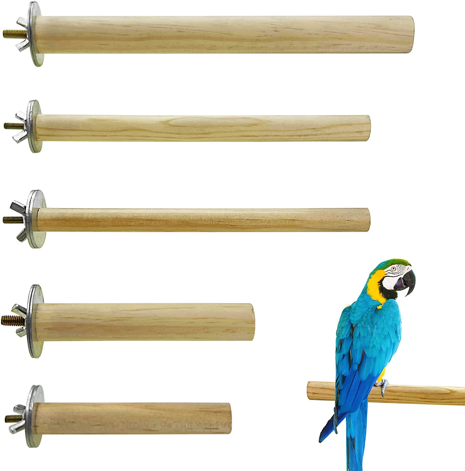 wooden perches for bird cages